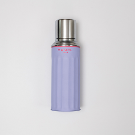 香港製 Camel 駱駝牌 112 / 淺紫 450ml 雙層真空玻璃膽保溫瓶